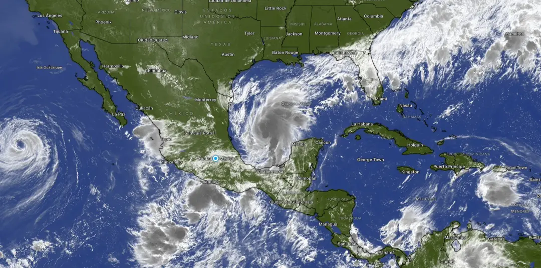 Tormenta tropical Isaías se fortalece no Golfo do México e ameaça virar furacão nos Estados Unidos. A água quente do Go…