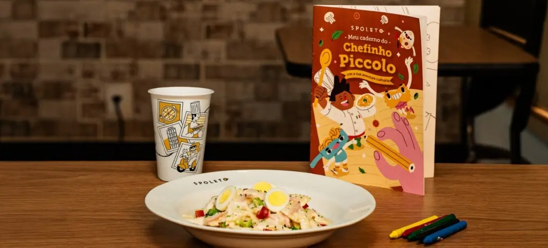 Spoleto lança livro de colorir da Turma do Chef Piccolo em todos os restaurantes do Brasil começando em 10 de outubro. …