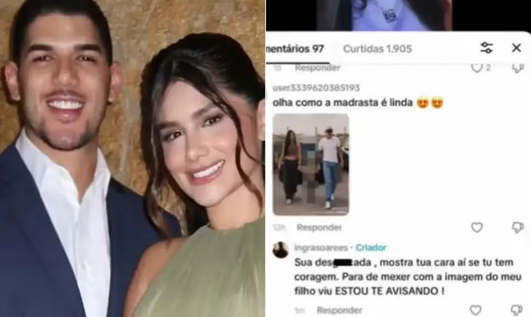 Ingra Soares se revoltou com uma internauta por montagem do filho ao lado do pai e de uma suposta madrasta. Não aceitar…