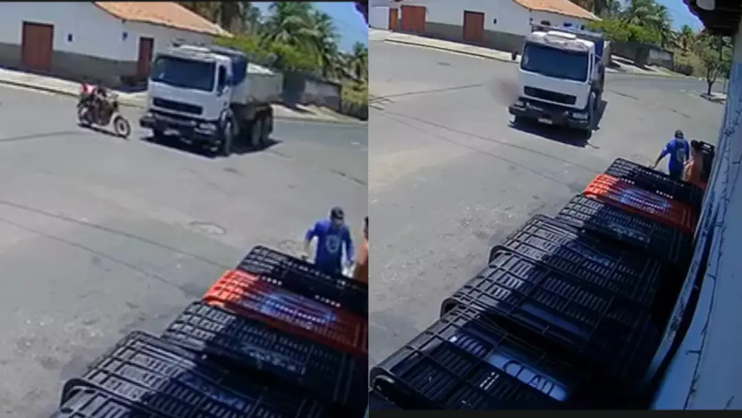 Nossa Senhora dos Remédios, Piauí: uma criança de 10 anos morreu no local de uma colisão entre moto e caçamba. A mãe, q…