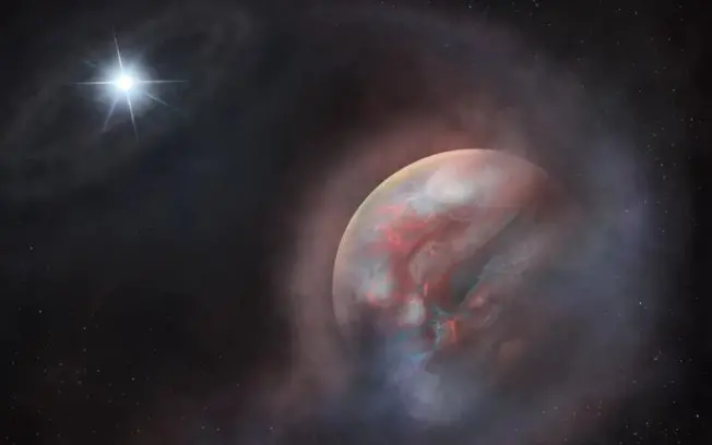 HS 0209+0832, um sistema com uma anã branca, teve um exoplaneta que parece ter nascido de material expelido pela estrel…