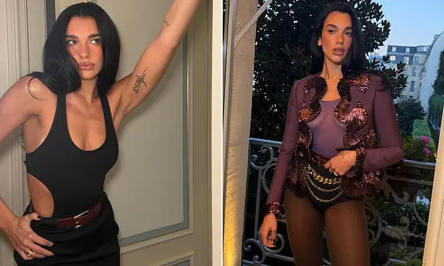 Dua Lipa, aos 31 anos, mostrou looks de destaque em Paris durante a Semana de Moda. A escolha de peças como um body pre…