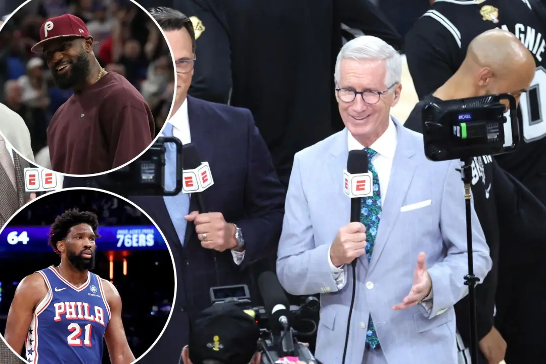 Mike Breen se desculpa sobre o comentário de LeBron James sobre Joel Embiid, após a divulgação de que James criticou Em…