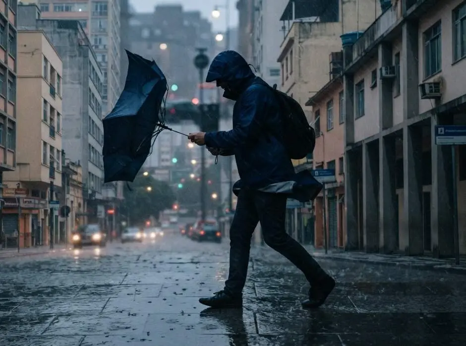 Rio Grande do Sul deve enfrentar chuvas de até 300 milímetros e vendavais a partir de quinta-feira. Muita água em pouco…