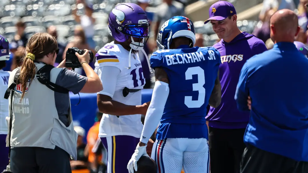Odell Beckham Jr ganhou a camisa 9 nos Vikings, e disse que escolheu o número porque Justin Jefferson tirou metade do j…
