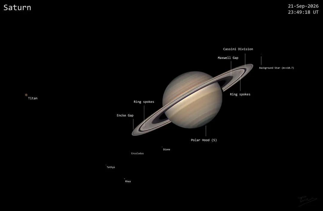 Tom Williams capturou detalhes incríveis do Sistema Saturno com condições atmosféricas excepcionais no Reino Unido. A t…