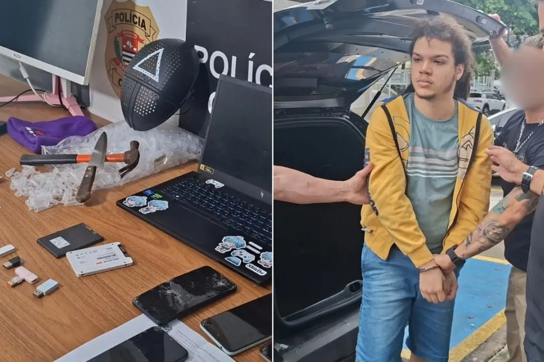 Santos, litoral de São Paulo, teve um jovem de 22 anos preso por usar o Discord para ameaçar professores e incentivar a…
