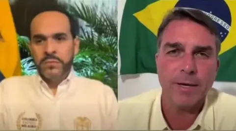 Flávio Bolsonaro pediu ajuda a Abelardo de la Espriella, presidente da Colômbia, na luta contra o tráfico de drogas, e …
