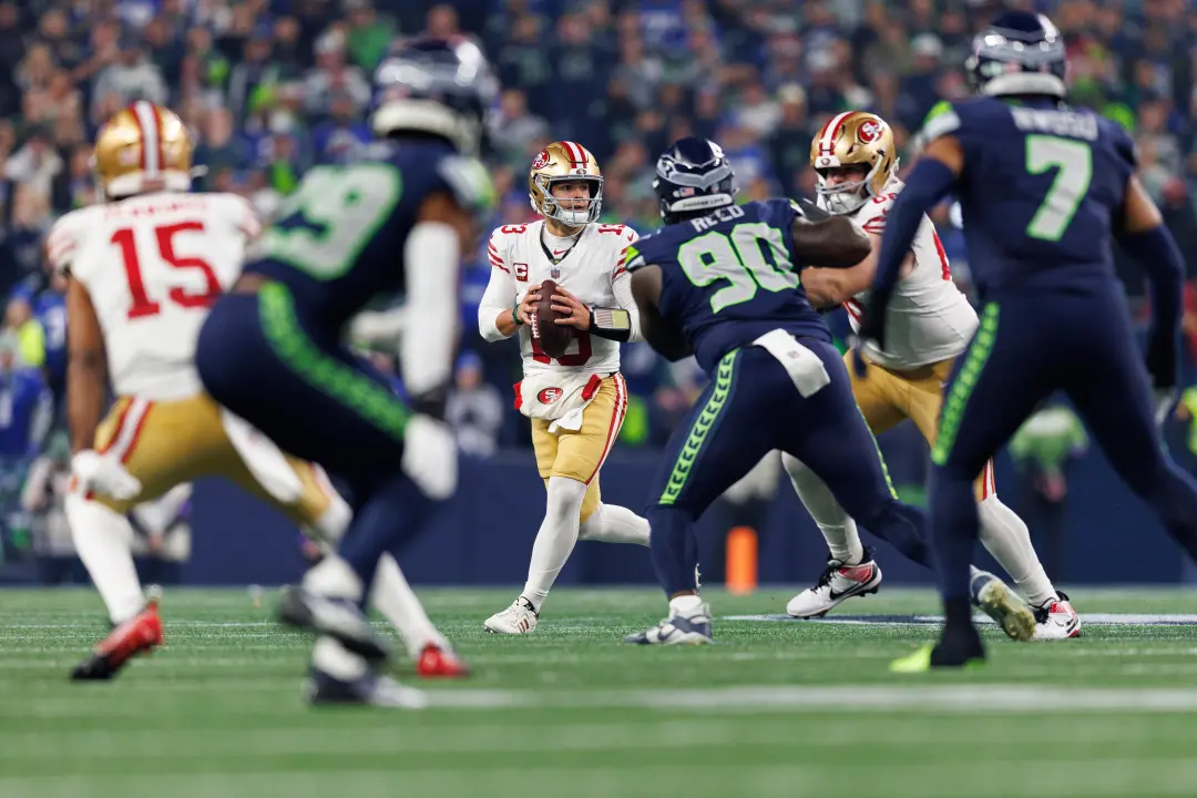 O grupo da linha ofensiva dos 49ers não sofreu sack nos primeiros quatro jogos da temporada 2026. Isso mostra a consist…