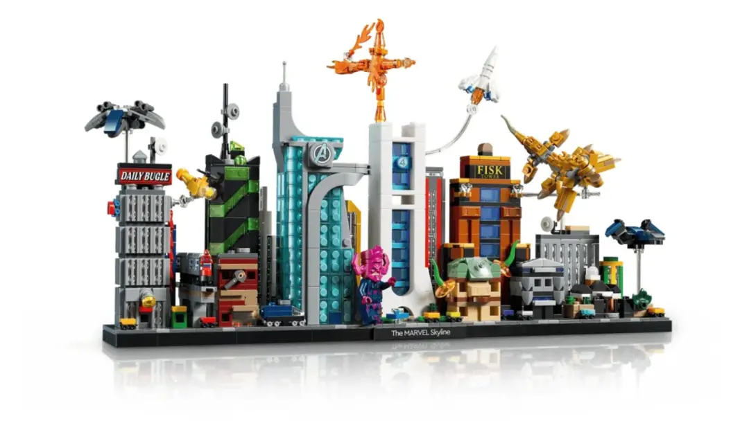 Set de LEGO Marvel Skyline com 1.261 peças chega em janeiro de 2027 por 99,99 dólares. Achei impressionante como conseg…