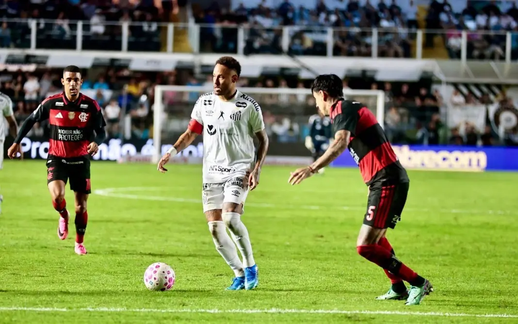 Vila Belmiro, Santos 2 a 2 Flamengo na 29 rodada do Brasileiro 2026. O empate mostra que a disputa por cima não é tão s…