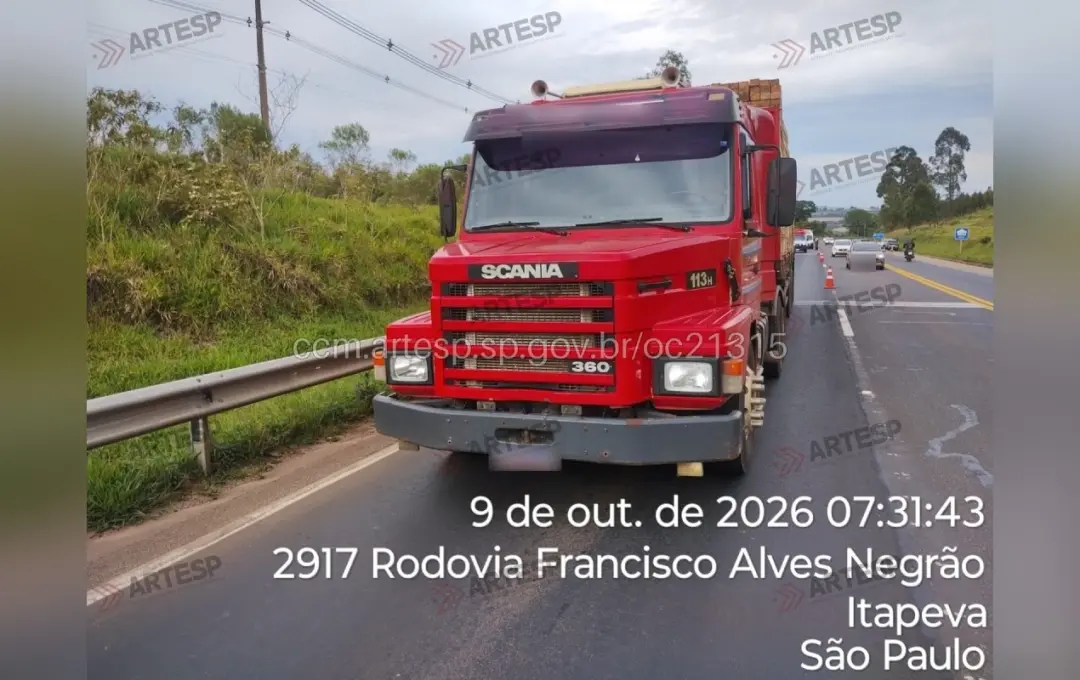 Itapeva, SP. Motociclista morreu após colisão com um caminhão na SP-258 no km 279. A dinâmica do acidente ainda precisa…