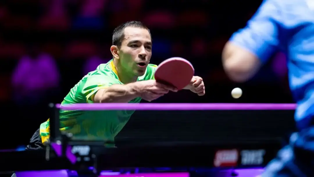 Hugo Calderano enfrenta Félix Lebrun pelas quartas de final do China Smash neste sábado, às 13h, em Pequim. É um duelo …