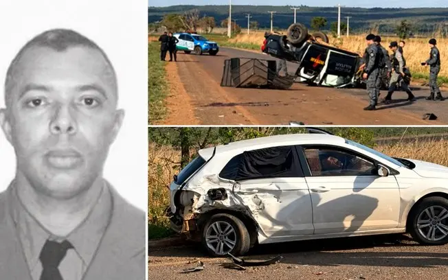 Sargento Elessandro Leite Alves, de 41 anos, faleceu em acidente na GO-521 em Cidade Ocidental. Perda séria para a PMGO…