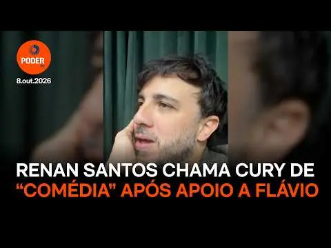 Renan Santos chamou Augusto Cury de comédia após apoio do escritor a Flávio Bolsonaro no segundo turno. Muda de posição…