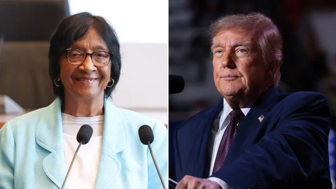 Navi Pillay, vencedora do Nobel da Paz, brincou com Donald Trump ao saber da premiação em Nuremberg. O gesto dela mostr…