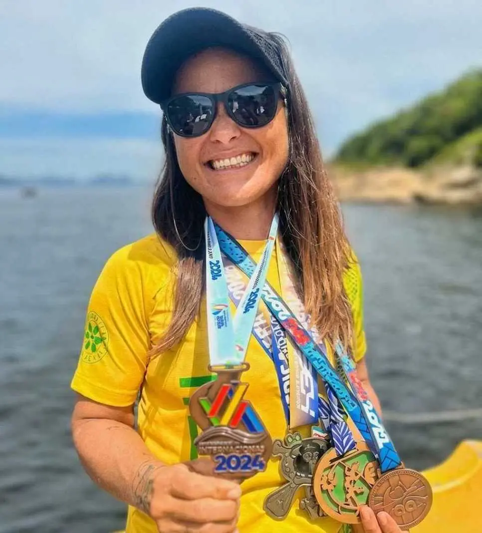 Rie Nagasako morreu após cair de uma canoa na Barra da Tijuca, Rio, na quinta-feira. Campeã pan-americana de canoagem, …
