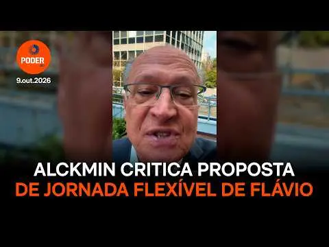 Alckmin criticou proposta de Flávio Bolsonaro de flexibilizar jornada de trabalho, dizendo que o modelo pode gerar um b…