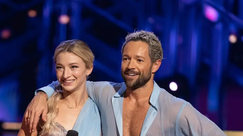 Amber Glenn e Pasha Pashkov reagiram ao movimento de split invertido viral do Dancing with the Stars, que ganhou atençã…