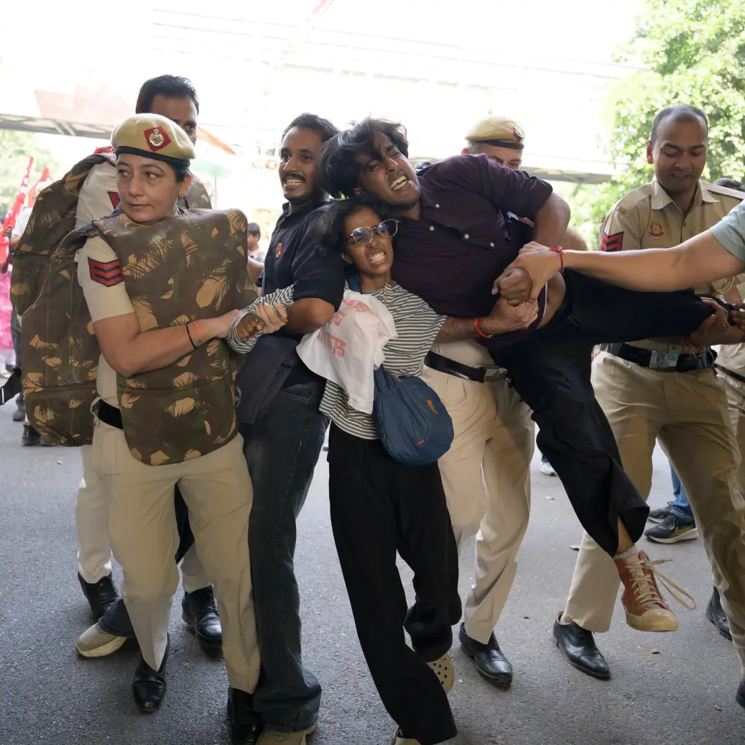 Guerrilha em Delhi, manifestantes usaram um gurdwara como ponto de apoio antes de tentar alcançar um local de protesto …
