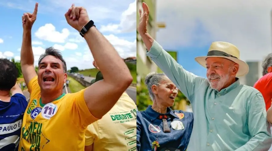 Pesquisas de segundo turno mostram Flávio Bolsonaro com vantagem de quatro a seis pontos sobre Lula em levantamentos es…
