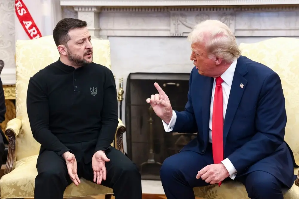 Trump criticou o presidente Volodimir Zelensky, dizendo que é hora de a Ucrânia ter um novo presidente. Ele apontou que…