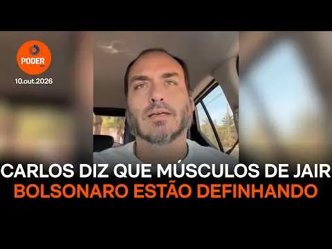 Senador Carlos Bolsonaro disse que Jair Bolsonaro tem os músculos mais frágeis por causa da prisão domiciliar. A debili…