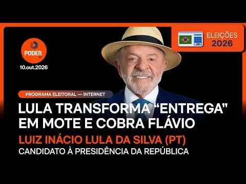 Flávio Bolsonaro é alvo de ataque na nova peça eleitoral de Lula, sendo chamado de entregador ao dizer que ele quer ent…