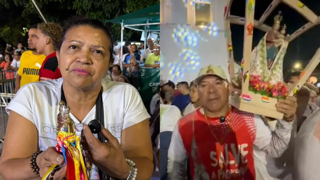 Relatos de fé e gratidão marcaram o Círio de Nazaré em Belém, com pessoas como Ray Belém, cuidadora de idosos, agradece…