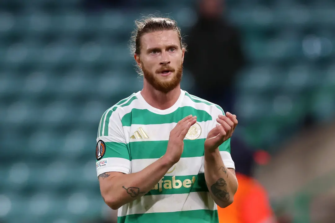 Kasper Hogh, contratado por 11 milhões de libras, teve um início difícil no Celtic apesar de um hat trick contra o Kilm…